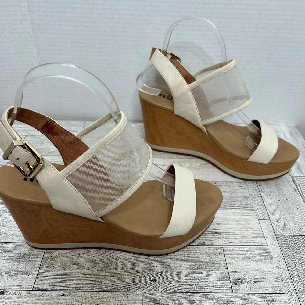 Nu by Neo cream platform sandals size 9